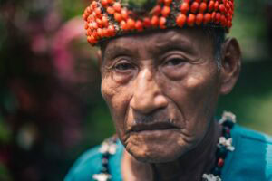 Kichwa traditional healer working with Mapacho tobacco